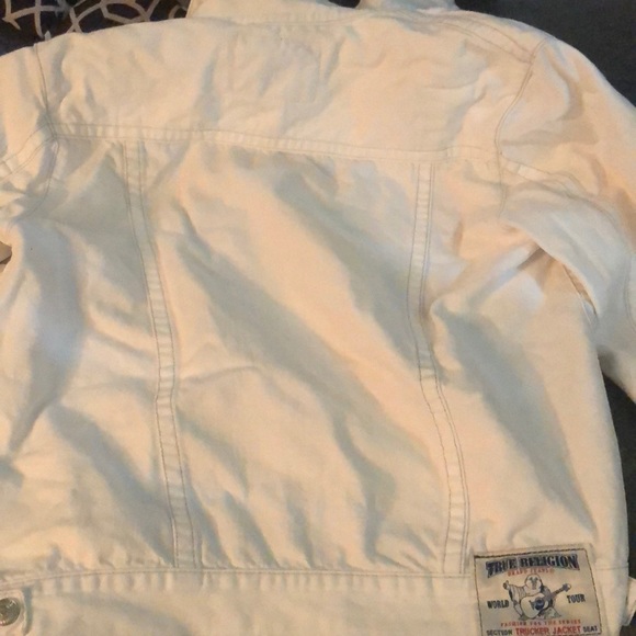 XL True religion All white jean jacket - Picture 2 of 3